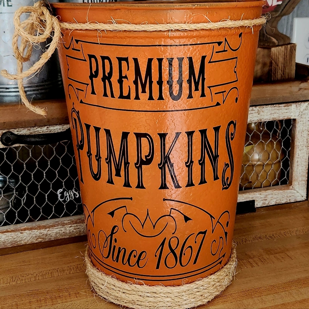 Vintage Maple syrup metal bucket